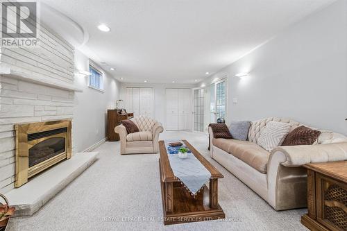 4085 Twine Crescent, Mississauga, ON - Indoor Photo Showing Living Room With Fireplace