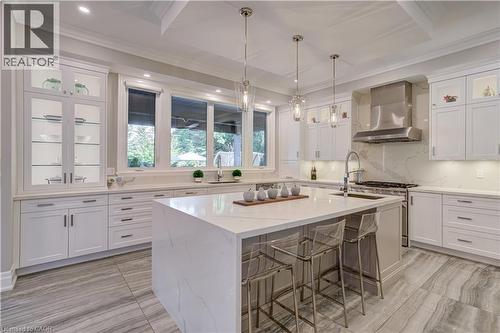 100 Seneca Drive, Ancaster, ON - Indoor Photo Showing Kitchen With Upgraded Kitchen