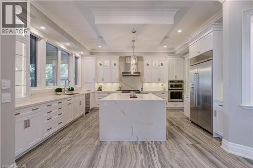 100 Seneca Drive, Ancaster, ON - Indoor Photo Showing Kitchen With Double Sink With Upgraded Kitchen