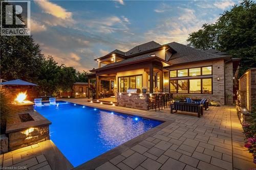 100 Seneca Drive, Ancaster, ON - Outdoor With In Ground Pool With Deck Patio Veranda