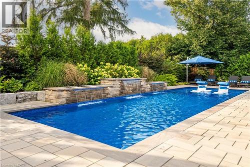 100 Seneca Drive, Ancaster, ON - Outdoor With In Ground Pool With Backyard