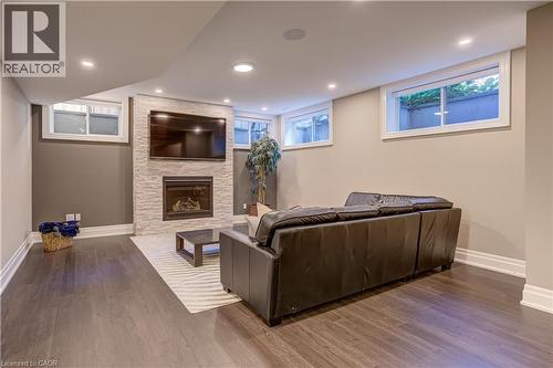 100 Seneca Drive, Ancaster, ON - Indoor With Fireplace