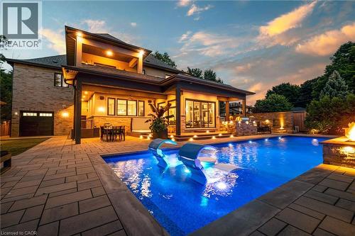 100 Seneca Drive, Ancaster, ON - Outdoor With In Ground Pool With Deck Patio Veranda