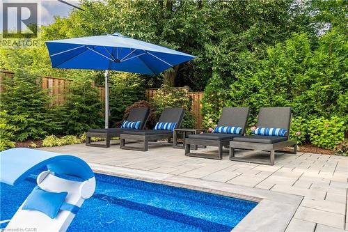 100 Seneca Drive, Ancaster, ON - Outdoor With In Ground Pool With Deck Patio Veranda With Backyard