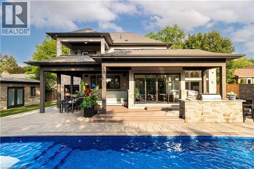 100 Seneca Drive, Ancaster, ON - Outdoor With In Ground Pool With Deck Patio Veranda
