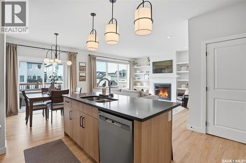 606 Delainey Road, Saskatoon, SK - Indoor Photo Showing Kitchen With Double Sink