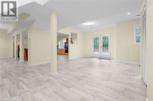 Unfurnished living room featuring french doors and recessed lighting - 90 Westlawn Drive, Hamilton, ON - Indoor Photo Showing Other Room