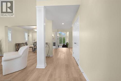 Hallway featuring light wood finished floors and recessed lighting - 90 Westlawn Drive, Hamilton, ON - Indoor Photo Showing Other Room