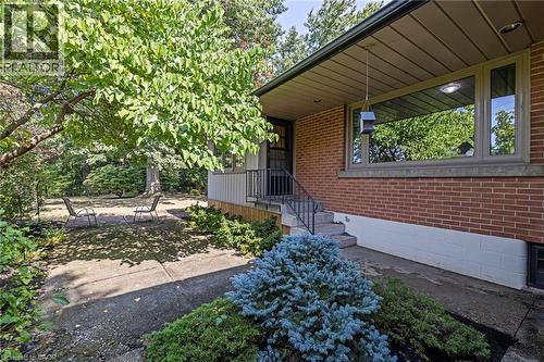 Entrance to property with brick siding - 40 Bertram Drive, Dundas, ON - Outdoor With Deck Patio Veranda