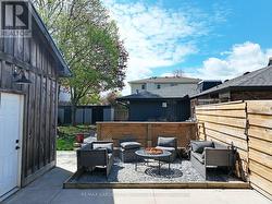 Firepit area in front of the bard - 