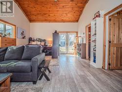 View of entrance to barn from hot tub side - 