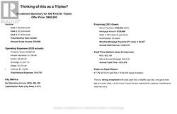 Triplex Investment Info - 