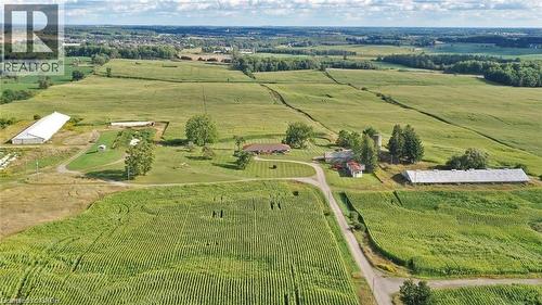 Aerial view of sparsely populated area with extensive farmland - 2265 Snyder'S Road E, Kitchener, ON 