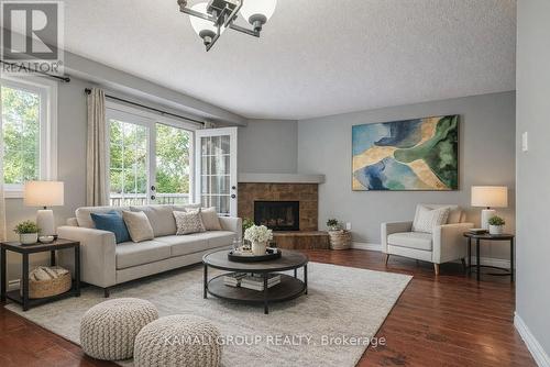 Virtual Staging - Main - 77 Ecclestone Drive, Brampton, ON - Indoor Photo Showing Living Room With Fireplace