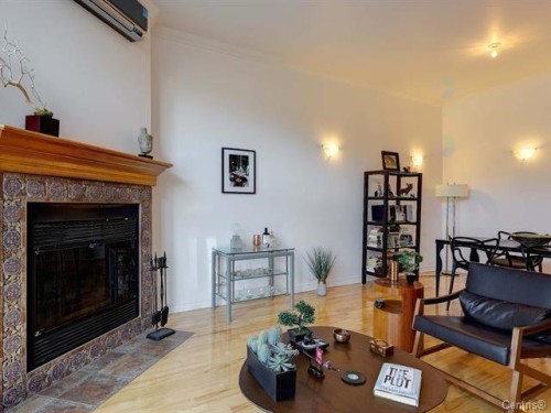 Salon - 6-1060 Rue Ste-Élisabeth, Montréal (Ville-Marie), QC - Indoor Photo Showing Living Room With Fireplace