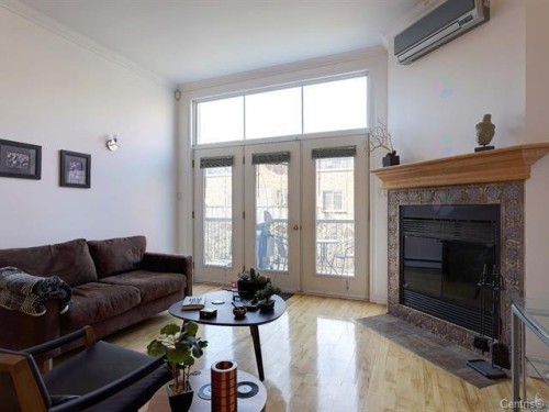 Salon - 6-1060 Rue Ste-Élisabeth, Montréal (Ville-Marie), QC - Indoor Photo Showing Living Room With Fireplace