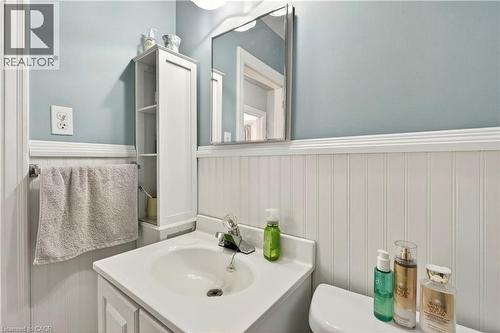 Bathroom featuring wainscoting and vanity - 944 Garth Street, Hamilton, ON - Indoor Photo Showing Bathroom