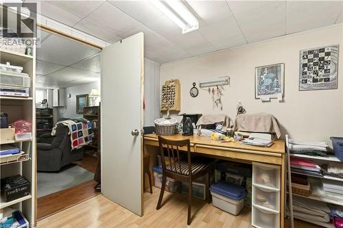 Office with light wood-type flooring and a drop ceiling - 944 Garth Street, Hamilton, ON - Indoor