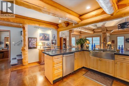 3140 3A Highway, Nelson, BC - Indoor Photo Showing Kitchen With Double Sink