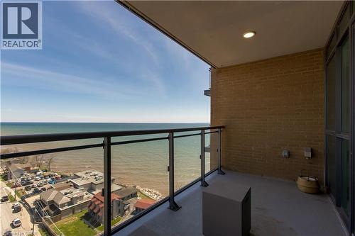 2060 Lakeshore Road Unit# 1303, Burlington, ON - Outdoor With Body Of Water With Balcony With View With Exterior