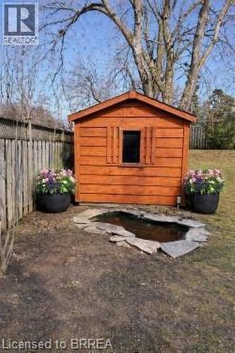 View of shed with a fenced backyard - 71 Pinecrest Drive, Kitchener, ON - Outdoor