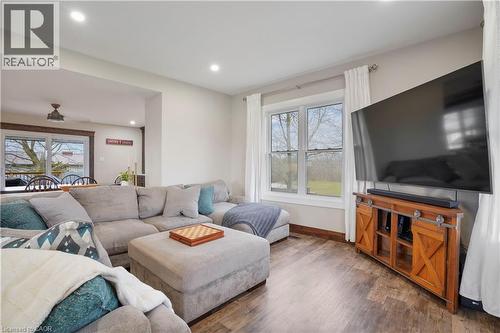 Living area with wood finished floors and recessed lighting - 23247 Beattie Line, Elgin, ON - Indoor Photo Showing Living Room