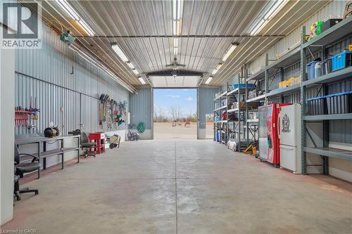 Garage featuring metal wall - 23247 Beattie Line, Elgin, ON - Indoor Photo Showing Other Room