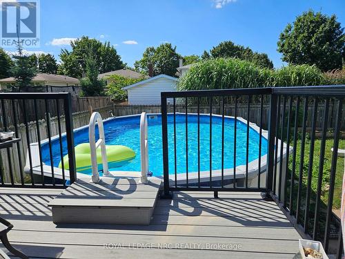 On-ground pool summer photo - 64 Adel Drive, St. Catharines (Carlton/Bunting), ON - Outdoor