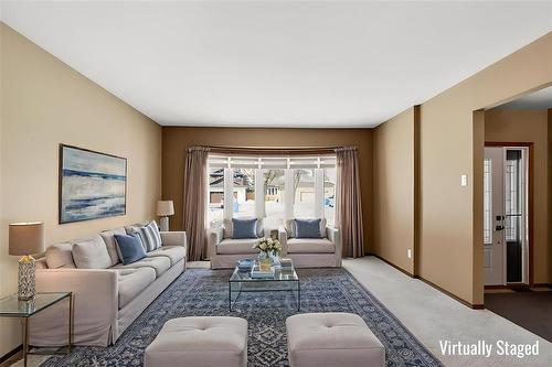 Virtually staged livingroom - 37 Optimist Way, Winnipeg, MB - Indoor Photo Showing Living Room