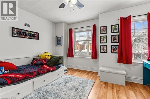 Bedroom featuring light wood-style floors - 78 Clyde Street, Hamilton, ON - Indoor Photo Showing Bedroom