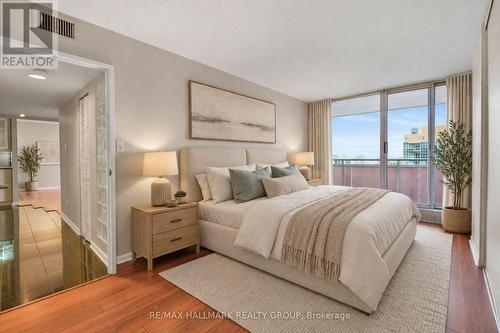 VIRTUALLY STAGED - 1404 - 160 George Street, Ottawa, ON - Indoor Photo Showing Bedroom