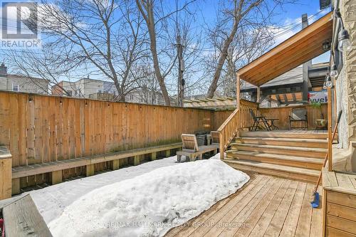 Rear Deck with Bench Seating - 280 Flora Street, Ottawa, ON - Outdoor With Deck Patio Veranda