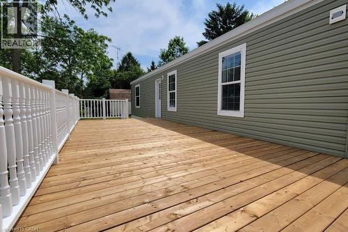 View of wooden terrace - 77 Park Lane, Flamborough, ON - Outdoor With Deck Patio Veranda With Exterior