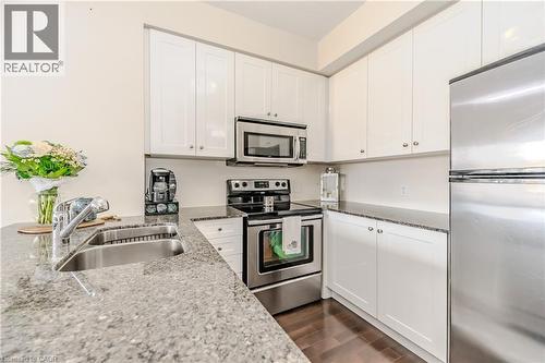 170 Water Street N Unit# 807, Cambridge, ON - Indoor Photo Showing Kitchen With Double Sink