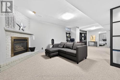 22 Novoco Drive, Hamilton, ON - Indoor Photo Showing Living Room With Fireplace