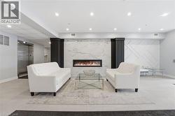 Building lobby with recessed lighting - 