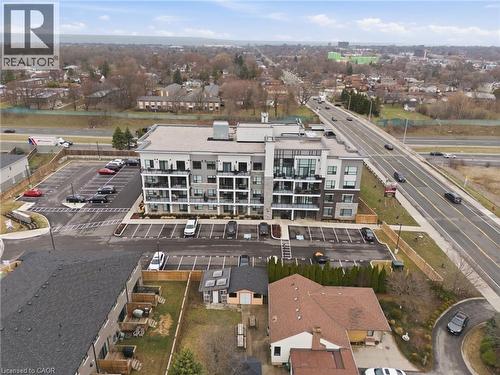 Aerial view of apartment complex / building - 120 Springvalley Crescent Unit# 203, Hamilton, ON - Outdoor With View