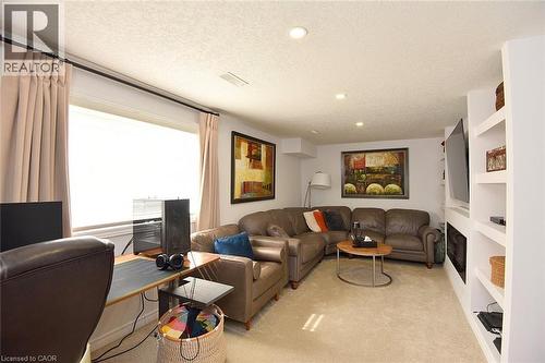 Lower Level view of Media Room - 39 Panabaker Drive Unit# 7, Ancaster, ON - Indoor Photo Showing Living Room