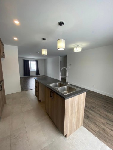 Kitchen - 2-91 Rue Filiatreault, Salaberry-De-Valleyfield, QC - Indoor Photo Showing Kitchen With Double Sink
