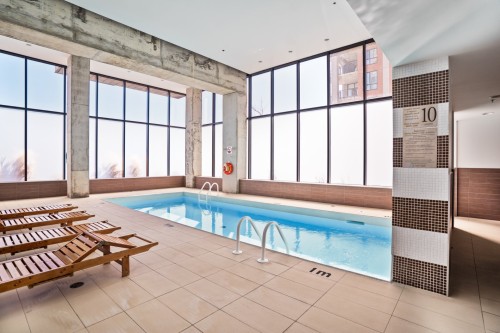 Piscine - 208-363 Rue St-Hubert, Montréal (Ville-Marie), QC - Indoor Photo Showing Other Room With In Ground Pool