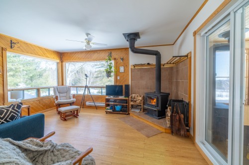 Aerial View - 801 9E Rang, Saint-Côme, QC - Indoor With Fireplace