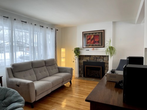 Living Room - 182 Av. Duke-Of-Kent, Pointe-Claire, QC - Indoor Photo Showing Living Room With Fireplace