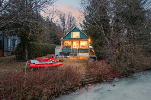 Photo aérienne - 310 Rue Larose, Dunham, QC - Outdoor With Body Of Water With View