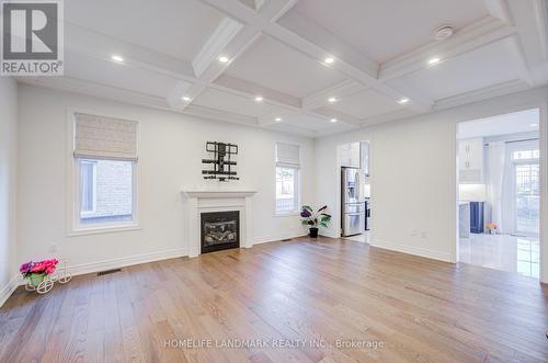 24 Haskett Drive, Markham, ON - Indoor Photo Showing Living Room With Fireplace