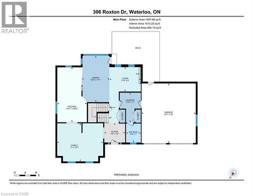 View of home floor plan - 306 Roxton Drive, Waterloo, ON - Other