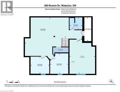 View of home floor plan - 306 Roxton Drive, Waterloo, ON - Other