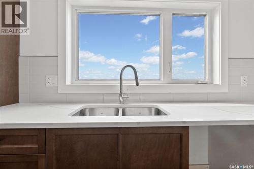 429 Eldorado Street, Warman, SK - Indoor Photo Showing Kitchen With Double Sink