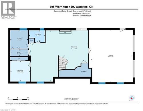 View of room layout - 395 Warrington Drive, Waterloo, ON - Other