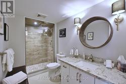 Lower level bathroom with walk in shower - 