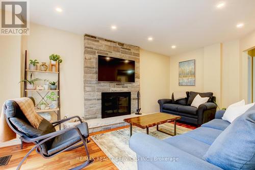 28 Chickadee Crescent, Brampton, ON - Indoor Photo Showing Living Room With Fireplace